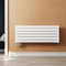 SUNXURY Radiatore di design a pannello, 465 x 1200 mm, orizzontale, a doppio strato, con connettore laterale cromato, multiblocco, colore bianco