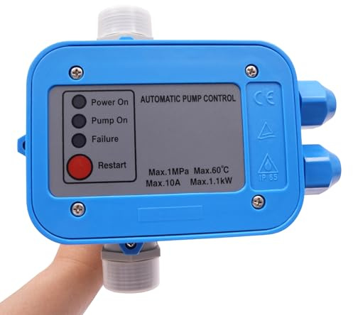 Automatischer elektronischer Schalter der Wasserpumpendrucks Automatischer Wasserpumpendruckregler 10 Bar 1 Mpa 110-240V für Umwälzpumpen Selbstansaugende Pumpen Brunnenpumpen