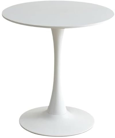 LLMMOOP Tulip Tisch, Modern Rund Mid-Century Freizeittisch, Esstisch Rund, Esszimmertisch Rund Milk Tea Shop Esstisch Küche Wohnzimmer (Weiß,60cm)