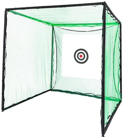 Golf Hitting Net Kit, Swing Training Mesh Mat Cage, Golf Swing Trainer Practice Net for Indoor, Outdoor, Parks, Garages (2.5 * 2.5 * 2.5M)