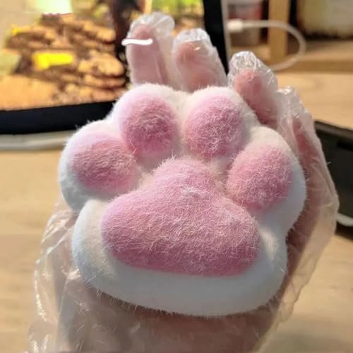 Handmade Taba Squishy Big Cat Paw Silicone Squeeze Toys, Squishy Katzenpfoten Riesig, Katzenpfoten Squishy Groß, Katzenpfoten Squishy Quetschspielzeug, Squishy Cat Paw Anti Stress Spielzeug (Weiß)