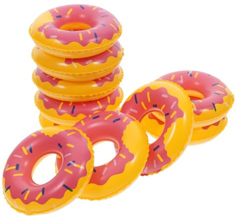 CHILDWEET 10pièces Mini Anneaux De Natation Décoratifs De Accessoires pour Mini Maison Jouet Flottant pour Et Photographie Décoration Colorée