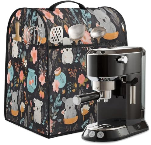 Mexpekil Coffee Maker Machine Dust Covers with Top Handle, Cute Koala Flower Vase Cartoon Kitchen Mixer Stand Jacket Blender Dust Resistant Protective Cover