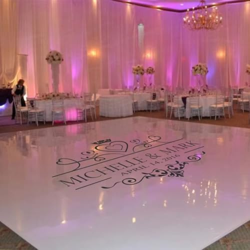 Custom Wedding Dance Floor Vinyl Sticker - Personalized Party Decal Decoration (XXL 190x140cm)