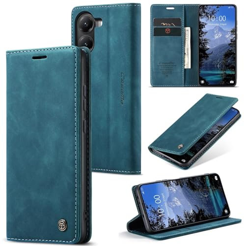 owlhold Handyhülle Xiaomi Poco X7 Pro 5G hülle Premium PU klapphülle Faltbare Schutzhülle Kartenfach Standfunktion Lederhülle Handytasche hülle Xiaomi Poco X7 Pro 5G - Blaugrün