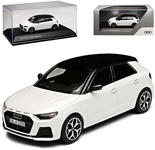 alles-meine.de GmbH A*u*d*i A1 GB Sportback Gletscher Weiss mit Schwarz 2. Generation Ab 2018 1/43 Kyosho i-Scale Modell Auto mit individiuellem Wunschkennzeichen