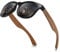 GREENTREEN Polarisierte Verspiegelt Sonnenbrillen Herren: Holz Sonnenbrille UV400-Schutz und Reduzierte Blendung - Polarisationsbrille fur Autofahrer Wanderer Reisebegeistert - Grau