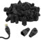 RJ45 Connector 100Pcs RJ45 Boots Soft Plastic Ethernet Cable Connector Boots Cover Wire Lan Strain Connector Boot For Cat5 Cat5e Cat6 Cat6e Black