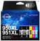 Uniwork 950XL 951XL Druckerpatronen Multipack Kompatible für HP 950 951 Patronen für HP Officejet Pro 8600 8620 8610 8100 8615 8616 8625 251dw 276dw (2 Schwarz, 1 Cyan, 1 Magenta, 1 Gelb)