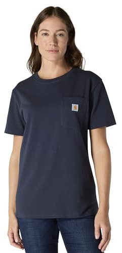 Carhartt Men's K87 Workwear Pocket Short Sleeve T-Shirt Work Utility, Navy, XXL