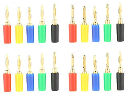 Samfox Bananenstecker - 2mm Panelmontage Verstärkeranschlussklemme Bananenstecker Klinkenstecker (20st)