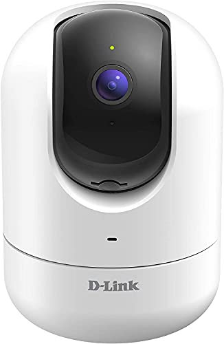D-Link DCS-8526LH mydlink Full HD Pan & Tilt Wi-Fi Camera (Personenerkennung, 1080p, 138 Grad Blickwinkel, Nachtsicht, Cloud oder microSD Card Recording, Ethernet Port, Alexa und Google Kompatibel)