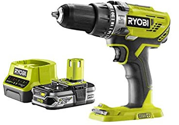 Pack RYOBI Perceuse à percussion 18V OnePlus R18PD3-0 - 1 Batterie 2.5Ah - 1 Chargeur rapide RC18120-125