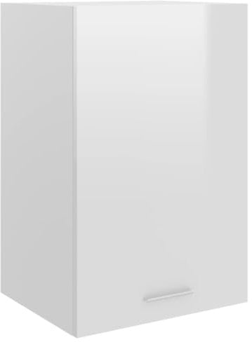 vidaXL Hängeschrank 2 Regalböden Küche Schrank Einbauküche Küchenzeile Küchenmöbel Oberschrank Küchenschrank Hochglanz-Weiß 39,5x31x60cm Holzwerkstoff