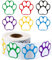 Hunde Pfoten Druck Aufkleber, 1 rolle Pfotenaufkleber 500 stück Bunte Bärentatze Etiketten Aufkleber für Scrapbook Craft Labels Wandtattoos Dekoration