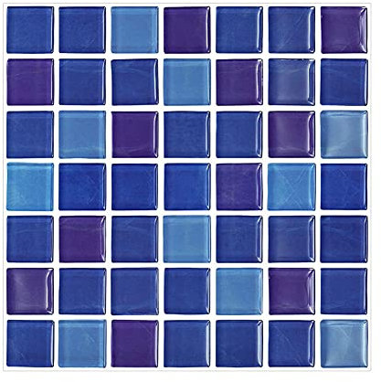 CONPHERON 20 Fogli Mosaico Carta Adesivi Sticker Decorativi per Piastrelle Cucina Vinile Impermeabile PVC Autoadesivo Carta da Parati per Bagno Cucina, 10X10cm, Mosaico 6