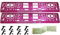 AMIO 1 Paar Kennzeichenhalter PINK Chrom mit Wunschtext Beschriftung Werbung Bedruckt