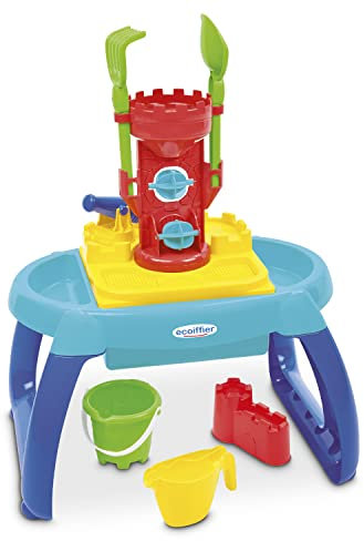Jouets Ecoiffier - 4601 - Table Sable et Eau avec 7 Accessoires Inclus - Jeu de Plage pour Enfants - Dès 18 Mois - Fabriqué en France