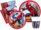 Kit Vajilla de Fiesta Marvel Spider-Man Crime Fighter para 8 personas (44 pcs: 8 platos Ø23cm, 8 platos Ø20cm, 8 vasos 200ml, 20 servilletas 33x33cm)