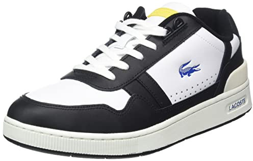 Lacoste Homme 45sma0076 Baskets Courtes, Blanc/Noir, 44 EU