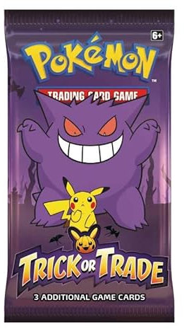 Pokemon Trick or Trade Halloween Booster Sammelkarten | ENGLISCH | Schwert & Schild Karten Serie | + Arkero-G 10 Soft Card Sleeves