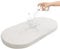 Wonder Living Baby-Matratze, atmungsaktiv, hypoallergen, hochwertiger Schaumstoff, ungiftig, ovale Form, mit abnehmbarem Bezug, 38,1 x 76,2 x 5,1 cm, Weiß