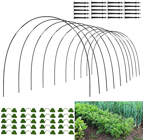 Anyingkai GardenAros De Invernadero,Garden Tunnel,Túnel Invernadero De Plastico,Aros De Soporte De Jardin,Túnel para Plantas,Aros De Invernadero para Cultivar Túneles (30PCS)