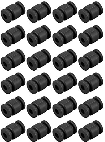 sourcing map Bolas de goma amortiguadoras antivibración M3,5 x 13 mm para RC Quadcopter FPV Gimbal (negro, paquete de 24)