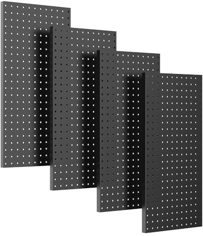 Ultrawall 4 Pcs Metal Pegboard Wall Panels, Peg Boards for Garage Tool Storage