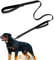 Eyeleaf Hundeleine, 1,8 m, reflektierend und stark, mit doppeltem Griff, gepolstert, strapazierfähig, Nylon, Hundeleine für Hunde, groß, mittel, schwarz