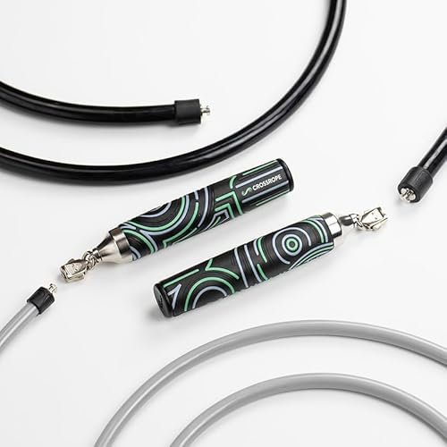 Crossrope Get Strong Set – Gewichtete Springseile für Krafttraining – Verbessern Sie Kraft und Ausdauer in einem lustigen Springseil-Workout – Groß