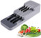 Messerhalter Schublade, Knife Holder, Schubladeneinsatz Messer, Messeraufbewahrung, Messer Organizer Schublade, mit Anti Rutsch Pad Geeignet für Schubladen und Arbeitsplatten(Grau)