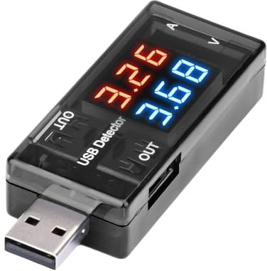 VOKTTA USB*3 Port Tester Spannungstester Messgerät Voltmeter Strommesser 0-3A 4-30V Anzeige Strom Spannung Multimeter Power Charger Detector