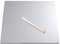ECUTEE Tagliere da cucina in acciaio inox, protezione per piano di lavoro, 50 x 50 cm, tagliere da pasticceria con mattarello, tappetino da cucina per impastare pasticceria carne, verdure e pane