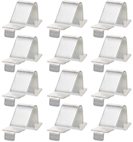 Veemoon 12 x Trennschnallen, Schrankregalstützen, verstellbare Halterungs-Clips, Schrank-Regal-Clips, verstellbare Schrank-Clips, Regal-Clips, Laminat, Eisen, dick