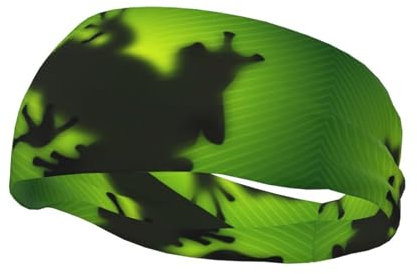 Green Frog Shadow Elastisches Sportschweißband für Herren und Damen, zum Laufen, Angeln, Fitness, Yoga