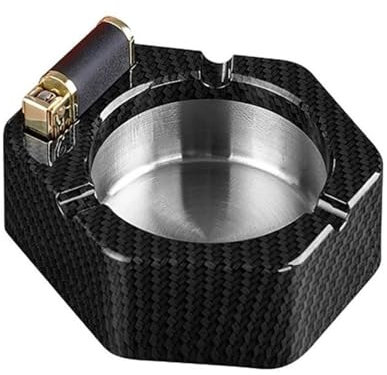 Vintage-Kerosinfeuerzeug Mit Edelstahl-Aschenbecher, Multifunktionales Grabenfeuerzeug-Set, Wiederverwendbar, Antikes Herrenfeuerzeug Aus Metall, Geeignetes Geschenk for Zigarrenliebhaber (Kraftstoff