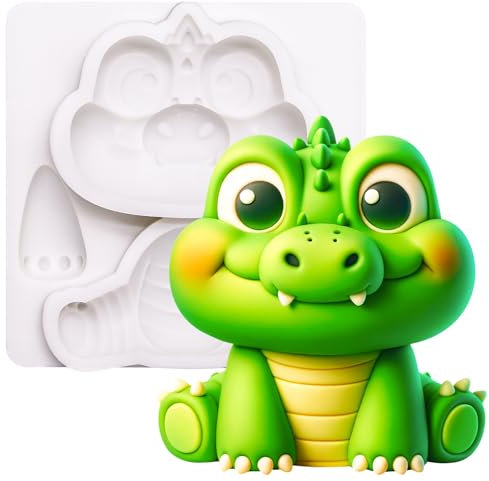 Fondant Form Silikon Krokodil Safari Tier Kuchenaufsatz Tortendeko 8,6cm hoch