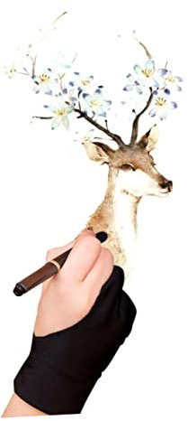 SEWOART 2stücke Künstler-Handschuhe Für Digitales Zeichnen Anti-Sweat Schmutzabweisend Für Grafiktabletts Für Skizzen Und Malerei