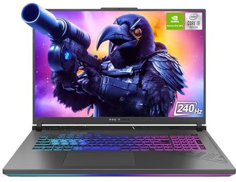 ASUS Rog Strix G18 Gaming Laptop, Display QHD 18, Intel Core i9-13980HX, 64GB DDR5 RAM, 4TB PCIe SSD, NVIDIA GeForce RTX 4070, Tastiera Retroilluminata, Windows 11 Home, Grigio