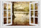 timalo Wandbild Outdoor wetterfeste Bilder für draußen | Gartenbilder Innen & Außen | Landschaftsbilder Acryl Glas Fensterblick Effekt | 60x40cm Wald Seeblick