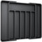 Aujen Cutlery Drawer Organiser - Expandable Kitchen Drawer Organiser, Adjustable Cutlery Tray, Utensil Organisation for Forks, Knives, Multipurpose Kitchen Storage, Black, 35.20x4.17x29.20~51.20 cm