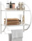 CASART Wall Mounted Towel Rack, Multifunctional Towel Rail Shelving Unit, Display Shelf Storage Organiser for Bathroom, Kitchen and Living Room (White)