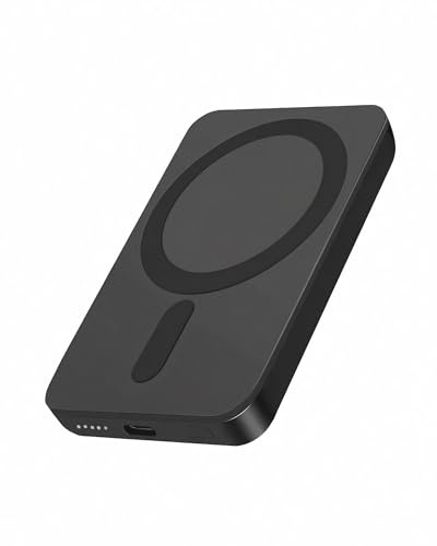 Miady 2-Pack MagSafe-Compatible Portable Charger, 5000mAh Mini Magnetic Power Bank, Compact 5W Wireless Battery Pack for iPhone 17/16/15/14/13