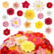 N&T NIETING 50 Stück Kunstblumen Köpfe Mini Deko Blumen Klein Künstliche Blumenköpfe Künstliche Blumen Mix Stoffblumen Kunstblumen für DIY Basteln Scrapbooking Hochzeit Party Home Handwerk Deko