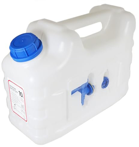 SPARES2GO Large Water Container Portable Storage Tank with Tap for Camping Caravan Travel Cleaning Catering Livestock Farming Brewing (10L)