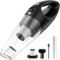 Powools Aspirateur à Main sans Fil avec 2 Filtres, Aspirateur de Voiture Puissant avec Charge Rapide, Mini Aspirateur Rechargeable Portable avec Batterie Grande Capacité, Argenté, 14.3X4.6X4.0