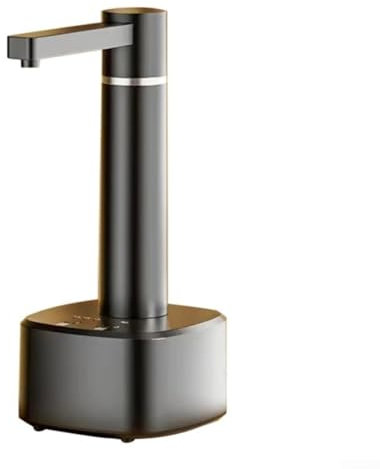 Dispensador de agua automático inteligente Bomba de agua eléctrica USB de 3 engranajes con soporte para oficina en casa, agua fría caliente, volumen ajustable, dispensación rápida (negro)