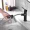 Grifo extensible para baño negro, monomando para lavabo, grifo de baño, grifo monomando con 3 modos de ducha, extensible, grifos de lavabo para baño