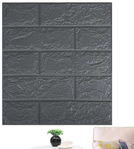 Ziegelwandaufkleber, 3D-Wandpaneele, abziehen und aufkleben, selbstklebende PVC-Stein-Wandpaneele, 13 x 15 Zoll, Ziegel-Wandaufkleber, Sch